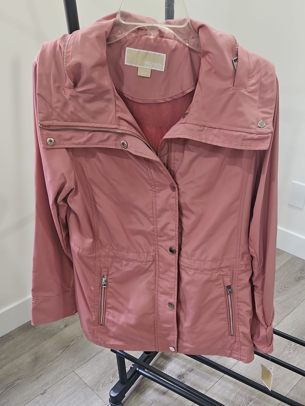 MICHAEL Michael Kors Rose Pink Hooded Utility Jacket